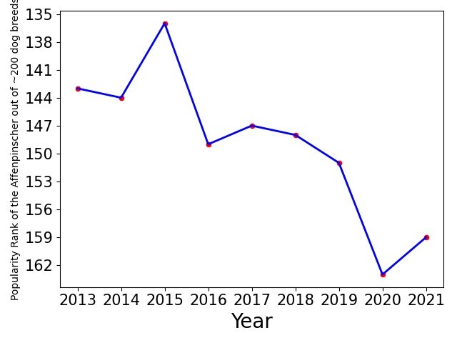 Popularity of Affenpinscher